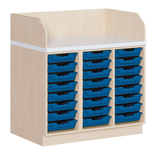 Wickelkommode, dreireihig 24 Boxen, B/H: 107x113 cm