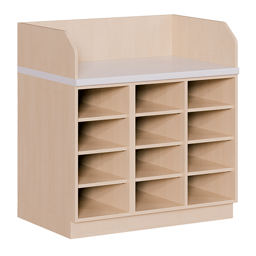 Wickelkommode, dreireihig Regal, B/H: 107x113 cm