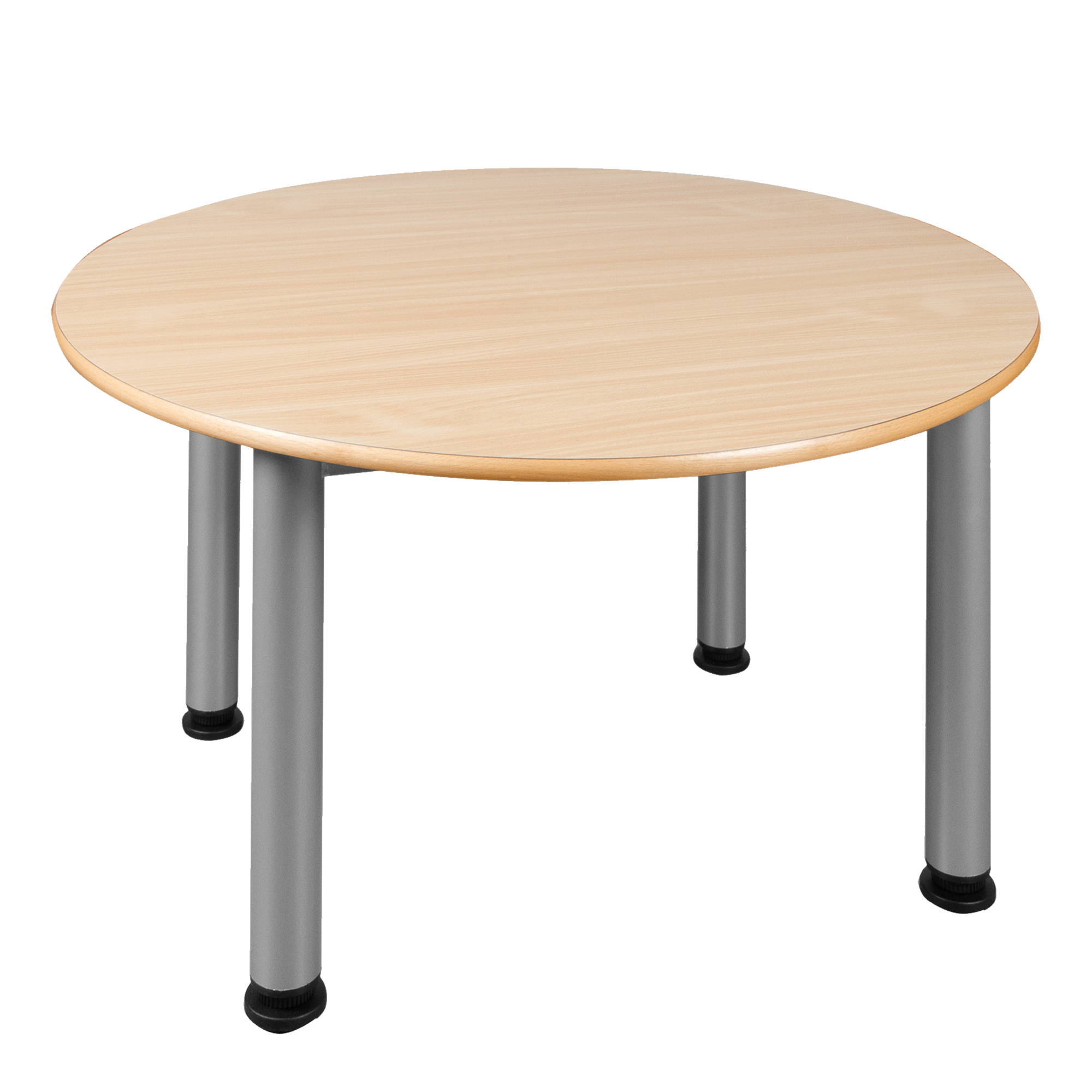 Couchtisch für Polstersitzgruppen Rundtisch Durchmesser 100 cm, Höhe 100x52 cm, fahrbar, Schichtstoffplatte