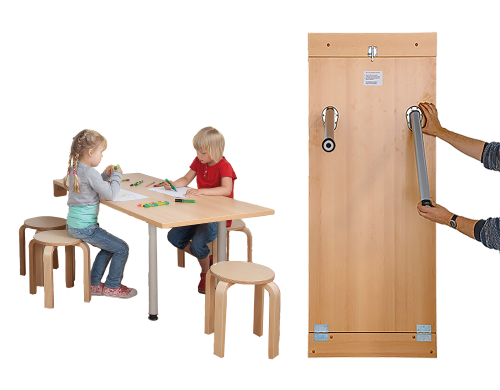 Wandklapptisch B/H/T: 140x58x70 cm mit 2 klappbaren Beinen