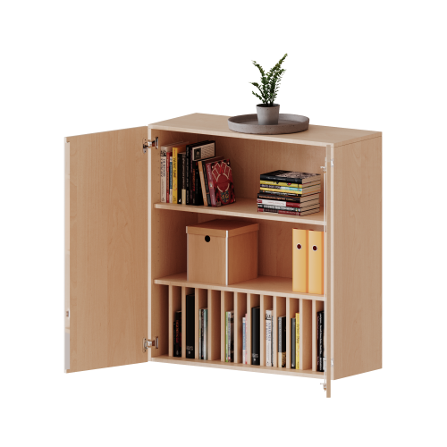 Aufsatzschrank für Klassenbücher, 3 Ordnerhöhen - Serie evo180 B/H/T: 100x108x40 cm, 1 Reihe für 14 Klassenbücher