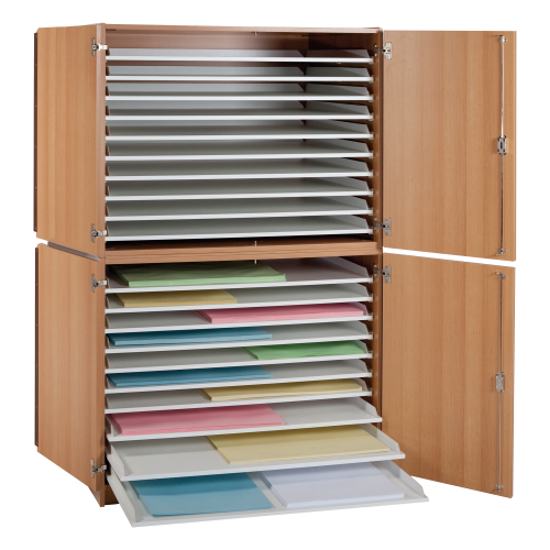 Bildertruhe mit 16 Auszugböden B/H/T: 111x166x81 cm