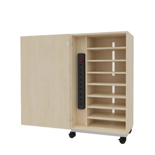 Notebookwagen mit 8 Auszugfächern, fahrbar B/H/T: 70x125x42 cm