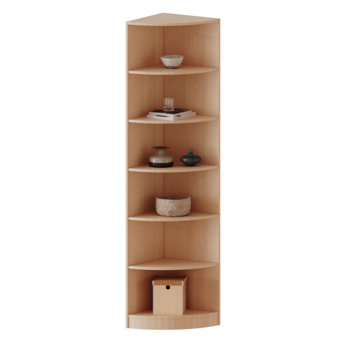 Außeneckregal, 6 Ordnerhöhen - Serie evo180 Gesamthöhe 226 cm, Viertelkreis, Erweiterung rechts oder links, mit Sockel (81 mm)