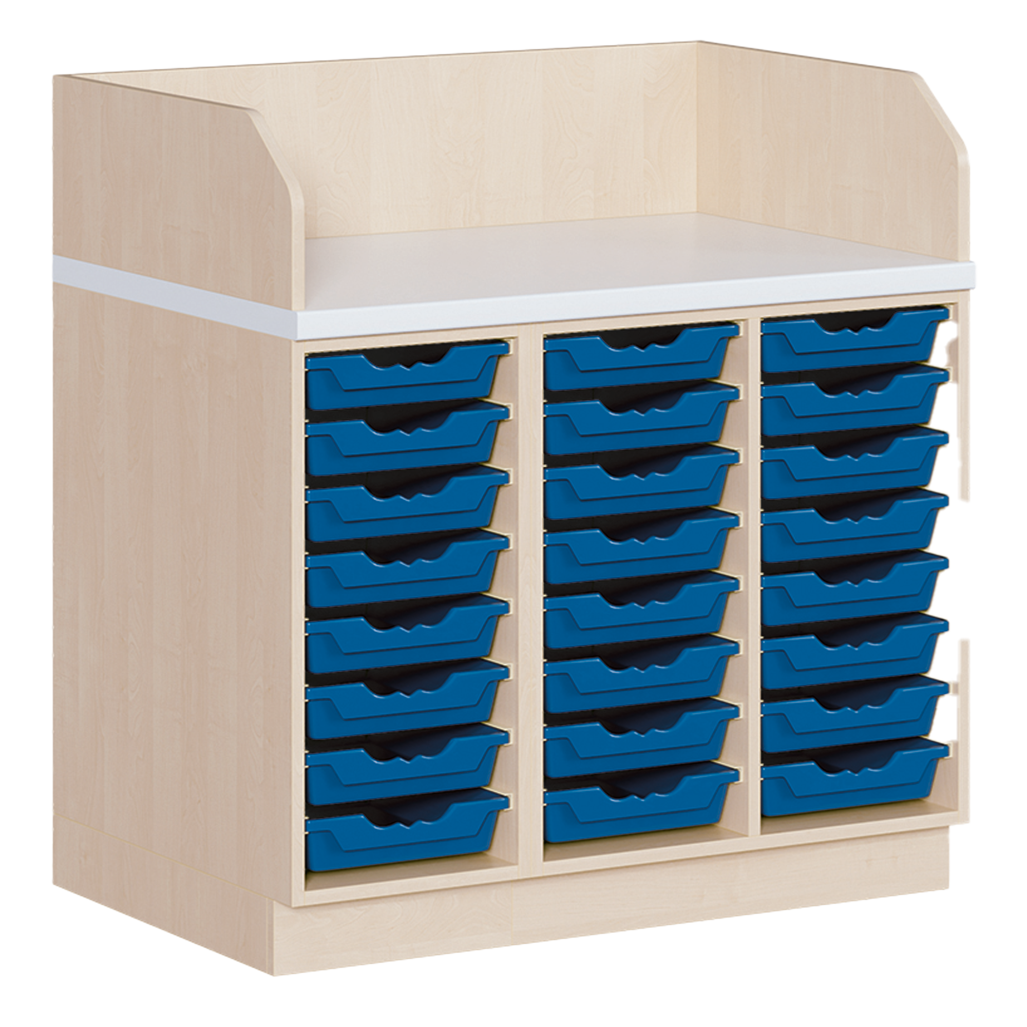 Wickelkommode, dreireihig 24 Boxen, B/H: 107x113 cm