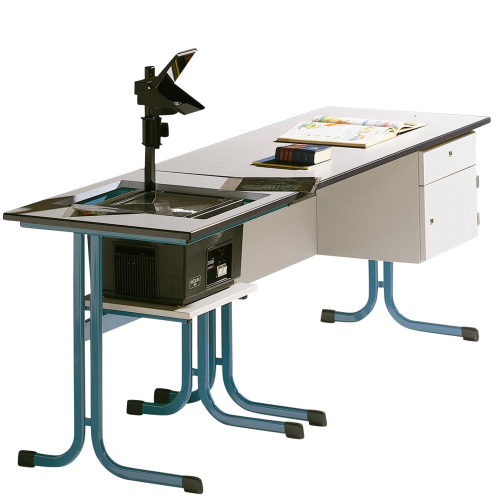 Lehrertisch mit PU Kante, Unterbau mit Schub B/H: 130x65 cm