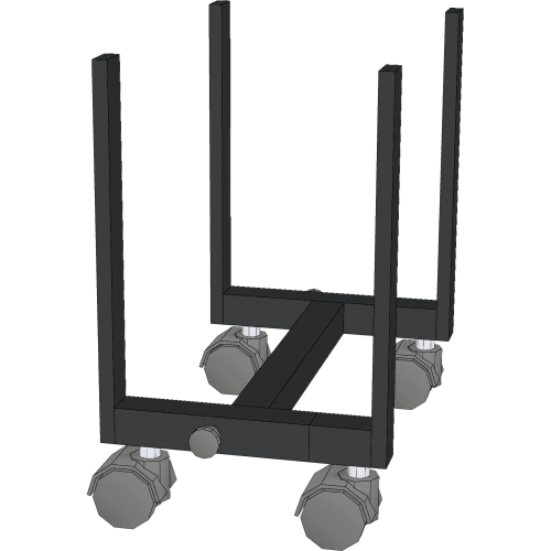 CPU-Caddy, fahrbar passend für 60 cm tiefe Tische