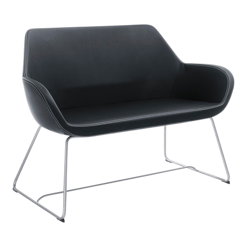 2-Sitzer Nele, mit Kufengestell B/H/T: 117x85x62 cm, Gestellfarbe und Bezug wählbar