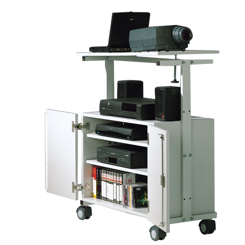 LCD-Projektorwagen mit Unterschrank, fahrbar Innenmaße B/H/T: 72x51x43 cm, Gesamthöhe: 106 cm