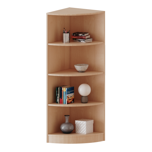 Außeneckregal, 4 Ordnerhöhen - Serie evo180 Gesamthöhe 154 cm, Viertelkreis, Erweiterung rechts oder links, mit Sockel (81 mm)