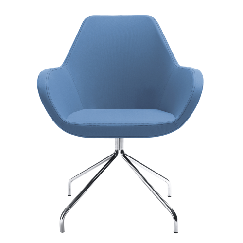 Drehstuhl Nele, mit Gleiter und drehbarem Spinnenfuß B/H/T: 67x86x60 cm, Gestellfarbe und Bezug wählbar