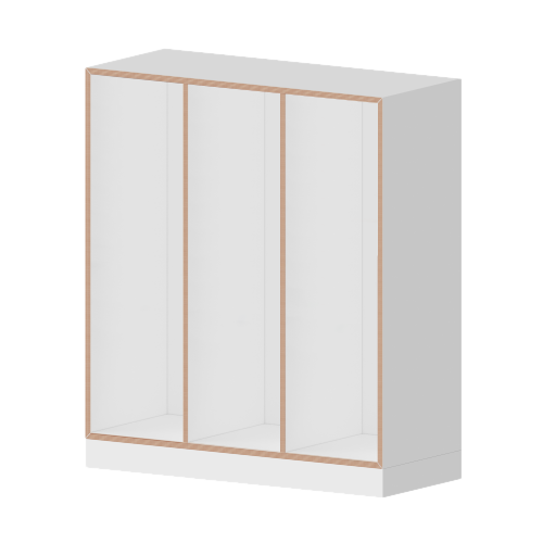 qickly® Dreierregal Korpus, 3 Ordnerhöhen B/H/T: 104,2x110,5x42,6 cm