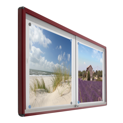 Informationsvitrine V10A mit Whiteboardrückwand B/H/T: wählbar, 94x6 cm