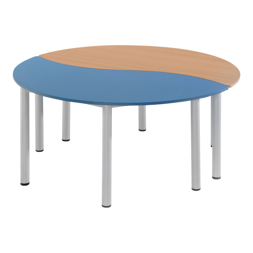 „halbrunder Wellentisch“ SoooRounD Basic II, mit Vollkernplatte B/T: 160x80 cm, Ausführung und Farben wählbar