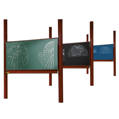 Pylonentafel, Schultafel mit einer Tafelfläche aus Premium Stahlemaille, Serie PY1 E Pylonenschiebetafel