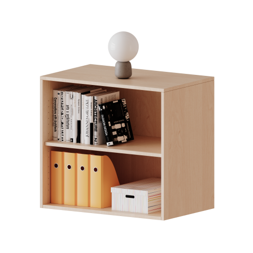 Aufsatzregal, 2 Ordnerhöhen - Serie evo180 Gesamthöhe 72 cm