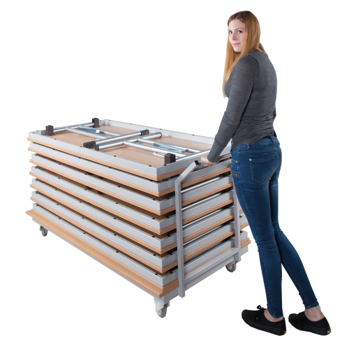 Transportwagen für Klapptische, fahrbar Maße werden an die Tischgröße angepasst