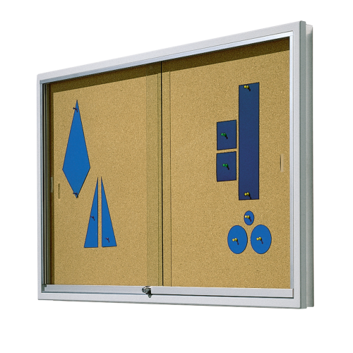Informationsvitrine V9 mit Naturkorkrückwand B/H/T: wählbar, 93x8 cm