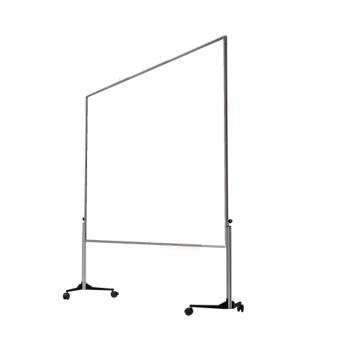 Moderationswand Serie MTW mit Kartonageoberfläche Tafelformat: 120x150 cm, Gesamthöhe: 195 cm, weiß Kartoniert