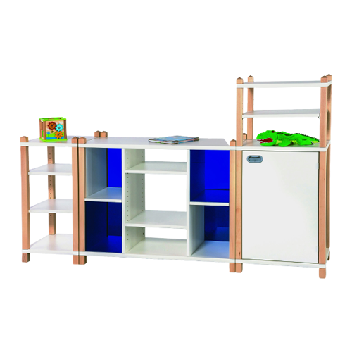 Fertigregalsystem in Stollenbauweise ''Jasmin'' B/H/T: 202x80/120x40 cm, Nr. 43