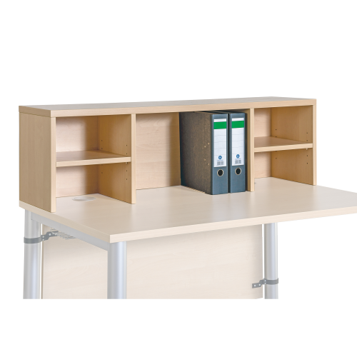 Thekenaufsatz für Schreibtische B/H/T: 120x36x32 cm, 2 Trennwände, 2 Einlegeböden