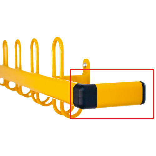 Retoure für Garderobenleiste mit Dreifachhaken nach hinten optionaler Wandanschluss für SHL-Garderobenleisten, Sicherheitshakenleisten mit Dreifachhaken nach hinten
