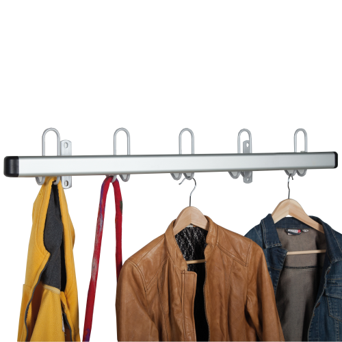 Garderobenleiste aus Aluminium in mehreren Längen oder individuell nach Maß lieferbar