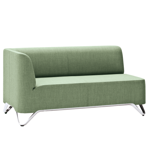BOXIT 2er Designer Sofa mit Armlehne B/H/T: 131x74x75 cm, Sitzhöhe: 43 cm
