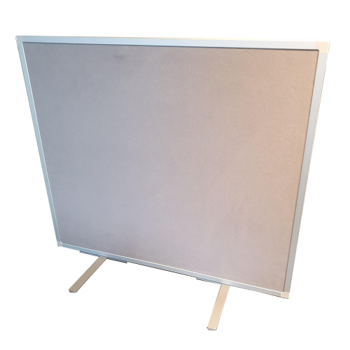 Sichtschutz als Tischaufsteller, doppelseitig mit Klettenstoffoberfläche, Coronaschutz B/H: 75x55 cm, Stoffarbe wählbar