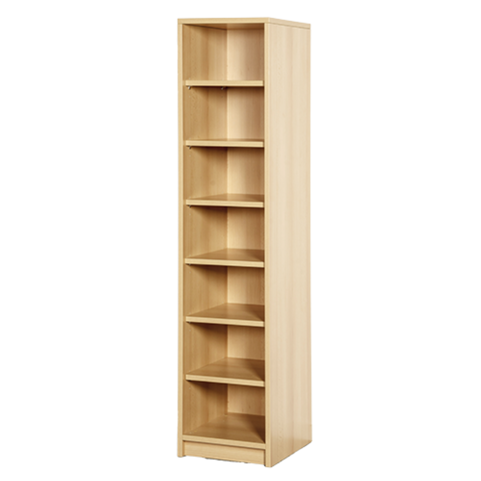 Beistellregal B/H/T: 36x158x40 cm, mit 7 Fächern durch 6 Einlegeböden, passend zu Regal mit Ergo-Tray - Boxen