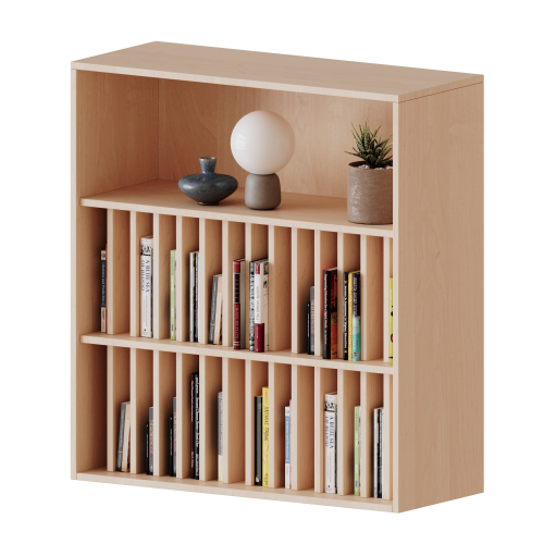 Aufsatzregal für Klassenbücher, 3 Ordnerhöhen - Serie evo180 B/H/T: 100x108x40 cm, 2 Reihen für je 14 Klassenbücher