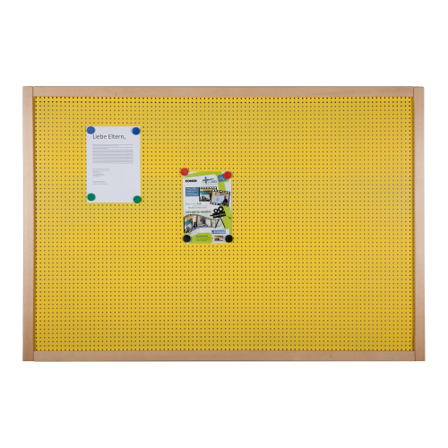 Lochblechtafel mit Buche-Rahmen, in verschiedenen Größen lieferbar