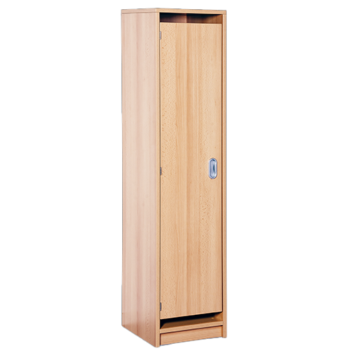 Beistellschrank für Garderobe B/H/T: 36x158x40 cm, verkürzte Tür, mit Hut- und Schuhboden, aus feuerhemmendem Material, Garderoben-Dreifachhaken